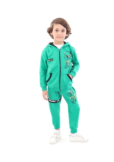 Toontoy Kids Toontoy Erkek Çocuk Baskılı Eşofman Takım Koyu Yeşil