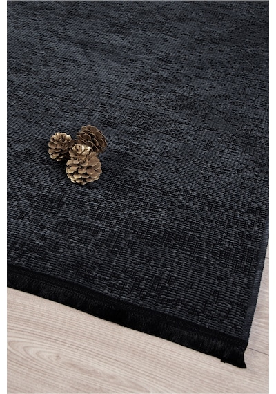 Antrasit Şönil Kilim Makinede Yıkanabilir Kaymaz Taban Halı Yolluk Antrasit