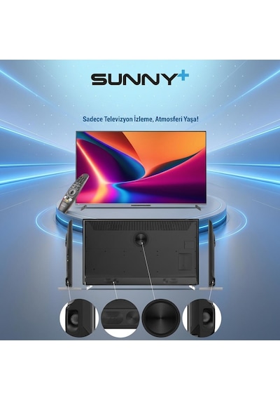 Sunny Plus SN65LEDS-W03M 65" 165 Ekran 4k Ultra Hd Webos Smart QLED TV