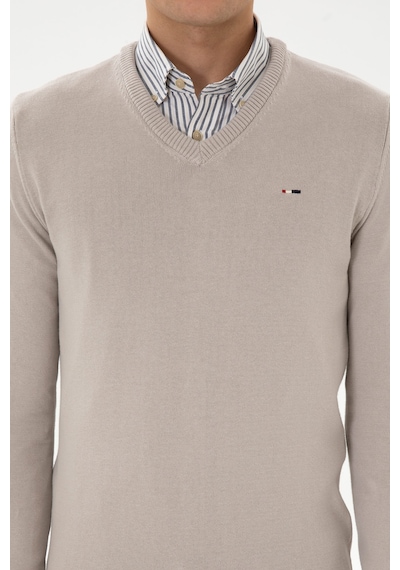 U.S. Polo Assn. U.s. Polo Assn. Erkek Taş Kazak /triko 50313668-vr049 Taş Rengi