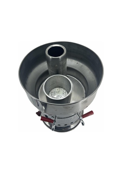 Paslanmaz 304 Çelik 10 L Çift Hazneli Demlikli Semaver