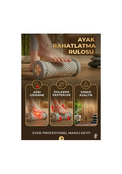 Ayak Masaj Rulosu - Dikenli Terapi Silindiri Destekleyici Masaj Aleti