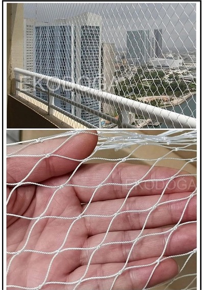 Ekodoğa Balkon Filesi 2 5x6 Metre Kuş Kedi Güvercin Önleme Ağı