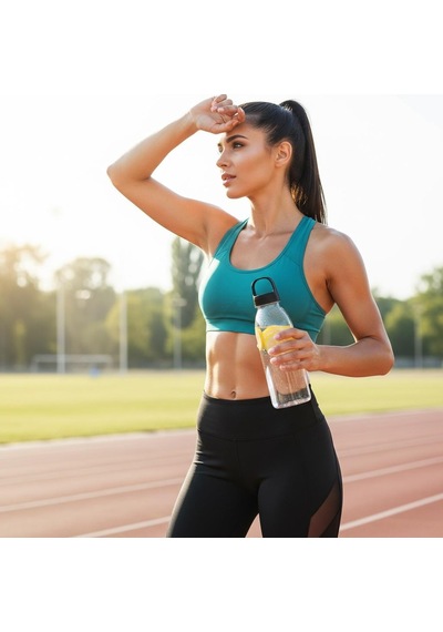 650 Ml Doa Su Matarası - Bpa Free Pet Spor Matara Siyah Kapak Çok Renkli