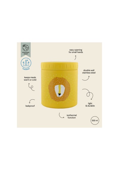 Trixie 55-213 Termos Yemek Kabı 500ml - Mr. Lion Çok Renkli