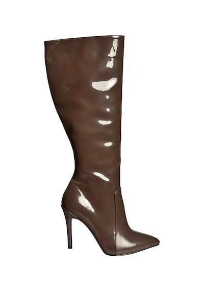 Fox Shoes N372530108 Kahverengi Rugan İnce Topuklu Kadın Çizme Kahverengi-rugan