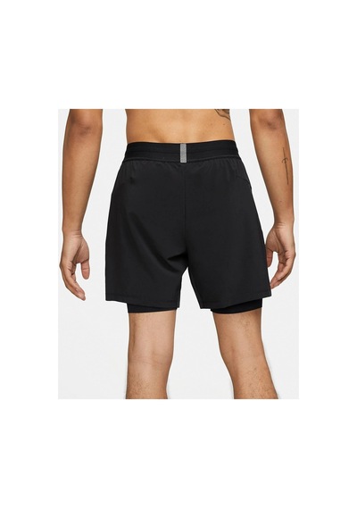Nike Dri Fit Yoga 2-in-1 Erkek Siyah Taytlı Spor Şort Siyah