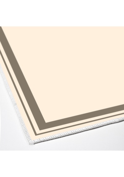 Dijital Kaymaz Yıkanabilir Mutfak Banyo Salon Paspas Halısı Trend Modern Al4007 Kahverengi