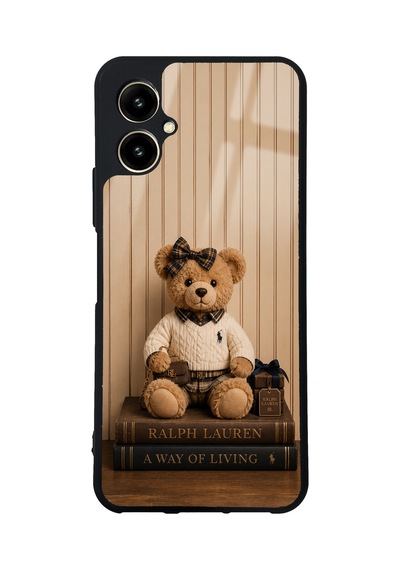 Omix X5 Preppy Teddy Classic Tasarımlı Glossy Telefon Kılıfı Kahverengi