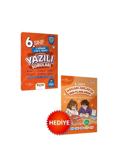 Hocam Anlatır 6. Sınıf Konu Anlatımlı Yazılı Provaları Tamamı Video Destekli-hediye Planlama Kitapçığı-169889