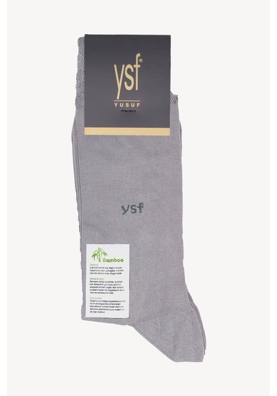 Ysf Erkek Gri Erkek Dikişsiz Bambu Çorap