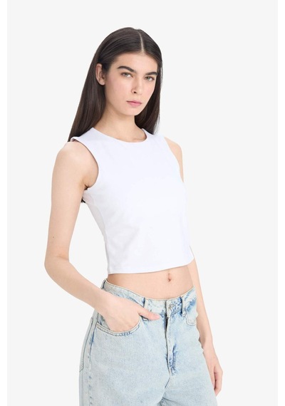 Defacto Regular Fit Basic Düz Bisiklet Yaka Beyaz Atlet F3534ax25smwt79 Beyaz