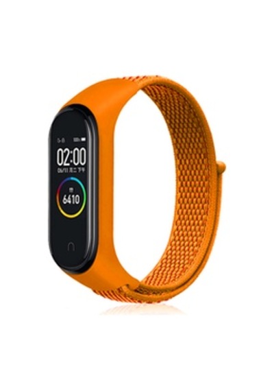 Xiaomi Mi Band 4 Uyumlu Krd-03 Hasır Kordon - Turuncu