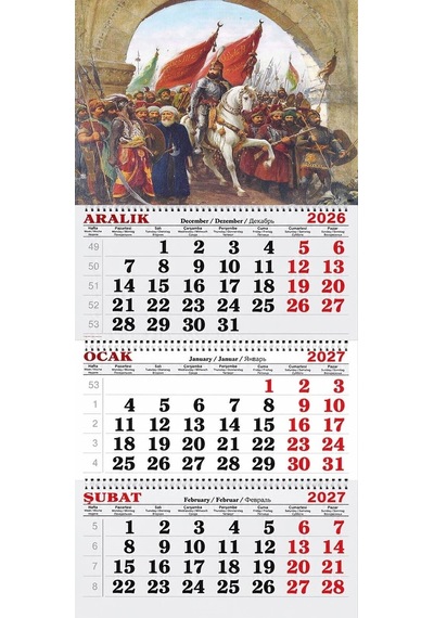 2027 Yılı Gemici Takvimi ---fatih'in İstanbul Fethi