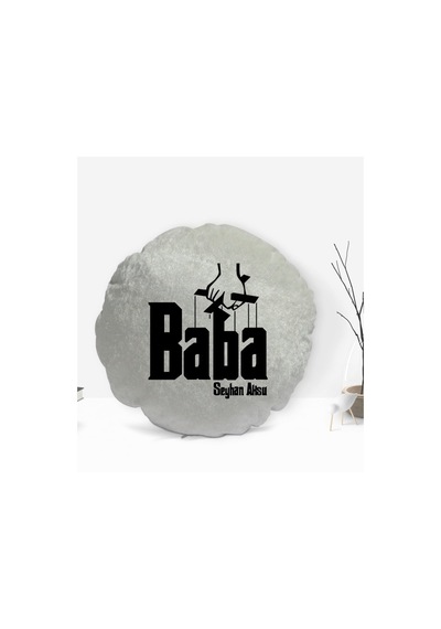 Kişiye Özel Isimli Baba Godfather Tasarımlı Yuvarlak Dekoratif Kı (505937007)