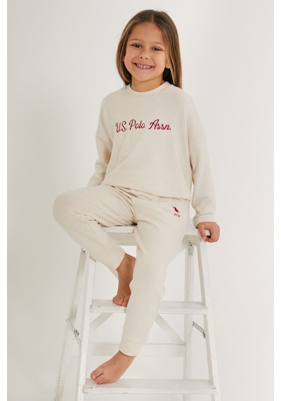 U.S. Polo Assn. Shine Beyaz Kız Çocuk Eşofman Takımı Mint