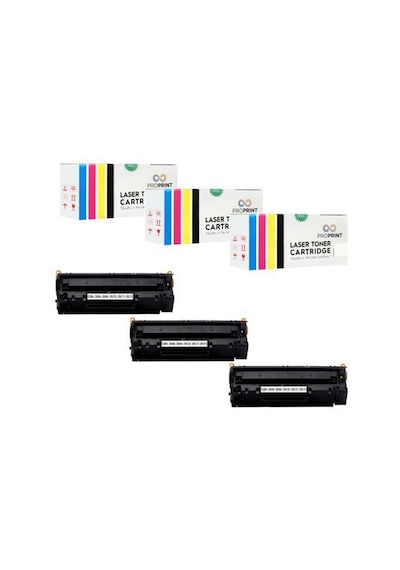 Proprint 3 Adet Crg-712 Canon I-Sensys Lbp3010 Uyumlu Toner