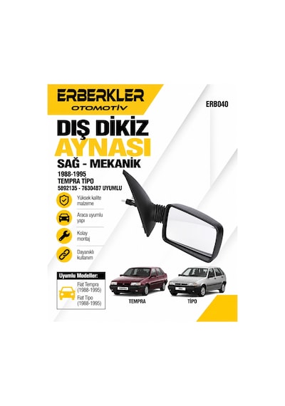 1988-1995 Tempra Tıpo Dıs Dıkız Aynası Sağ Mekanık 5892135-7630487 Uyumlu - Erb1441