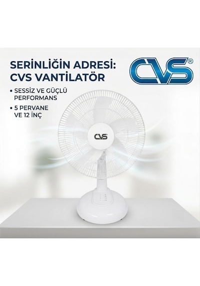 Cvs Dn 91059 Masaüstü Vantilatör 12 İnç Beyaz