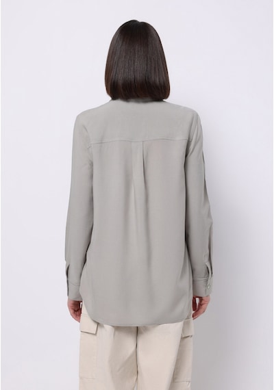Colin's Colins Regular Fit Shirt Neck Düz Kadın Yeşil Uzun Kol Gömlek Cl1075610 Q1.v1 Sag Sage