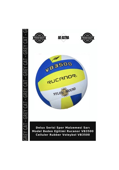 Delux Serisi Spor Malzemesi Sarı Model Beden Eğitimi Rucanor Vb3500 Celluler Rubber Voleybol Vb3500 Beyaz - Sarı