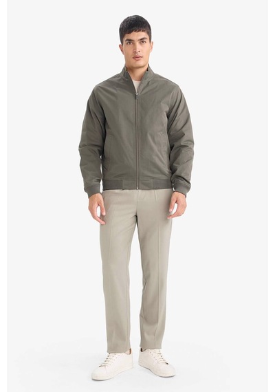 Defacto Slim Fit Astarlı Fermuarlı Mont D7338ax26spkh522 Haki-kh522