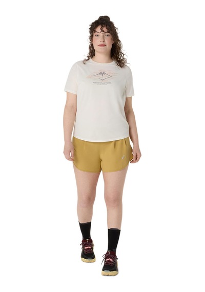 Asics Fujıtraıl Logo Ss Top Kadın Bej Kısa Kollu Tshirt 2012d314-100 Bej
