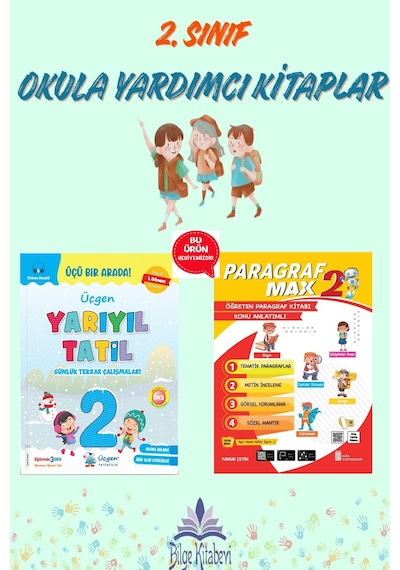 Üçgen 2.sınıf Yarıyıl Tatil Kitabı 1.dönem Konularını Kapsar - Paragraf Max Hediyeli
