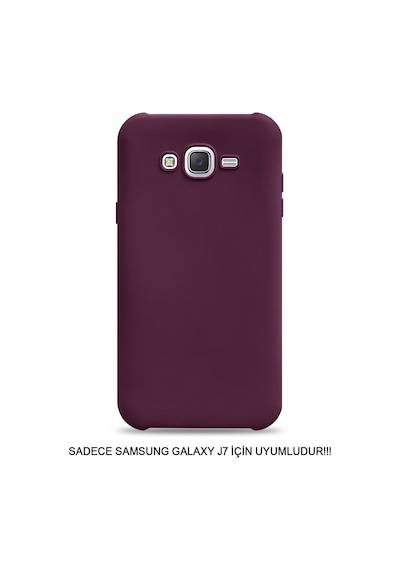 Samsung J7 2015 Uyumlu Kamera Korumalı Darbeye Dayanıklı Renk Atmayan Fab Silikon Kılıf Mor