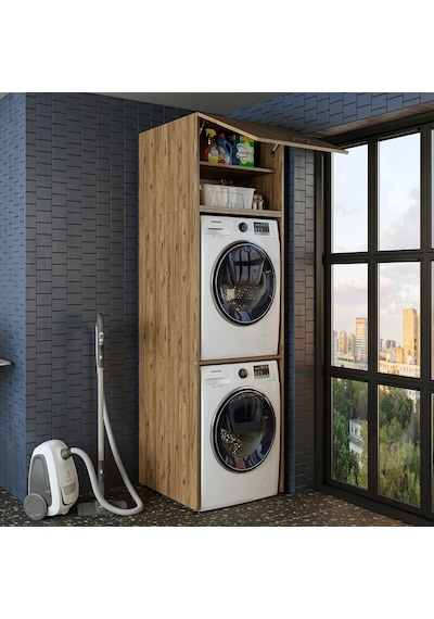 Banyo Dolabı 231,2 X 67 Cm Çamaşır Ve Kurutma Makinesi Dolabı Atl Atlantik Çam Banyo Dolabı 231,2 X 67 Cm Çamaşır Ve Kurutma Makinesi Dolabı Atl Atlantik Çam