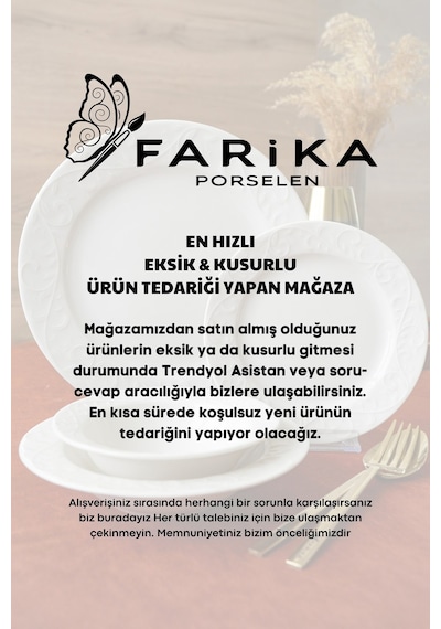 Bengü 18 Parça 6 Kişilik Porselen Yemek Takımı Çok Renkli