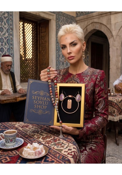 Özel Tasarım Kitap Kutulu Kadın Bakır Takı Seti Ve Tesbih Kombini - Kolye Küpe Bileklik Yüzük 5 Parça Otantik Şık Hediyelik - Doğum Günü Yıl Dönümü Anneler Günü Kadınlara Özel Gösterişli Hediye - N-00074 Özel Tasarım Kitap Kutulu Kadın Bakır Takı Seti Ve Tesbih Kombini - Kolye Küpe Bileklik Yüzük 5 Parça Otantik Şık Hediyelik - Doğum Günü Yıl Dönümü Anneler Günü Kadınlara Özel Gösterişli Hediye - N-00074