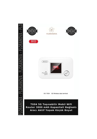 Tx04 5g Taşınabilir Mobil Wifi Router 3000 Mah Kapasiteli Bağlantı Aracı Aktif Yaşam Küçük Boyut