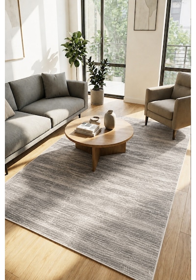 Gavesgrey Makinede Yıkanabilir Kaymaz Taban Leke Tutmaz Dijital Salon Halısı Mutfak Halısı Ve Yolluk Gri
