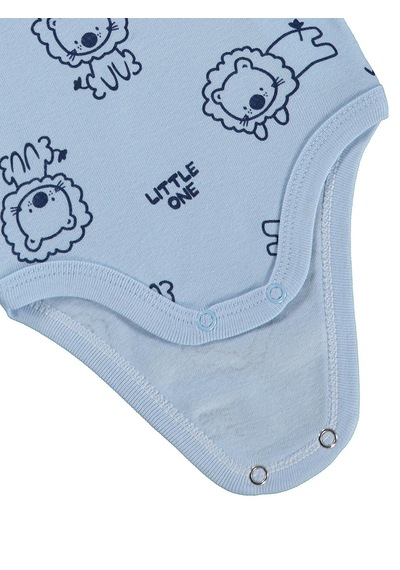 Civil Baby Little One Baskılı 0-24 Ay Çıtçıtlı Badi - Mavi