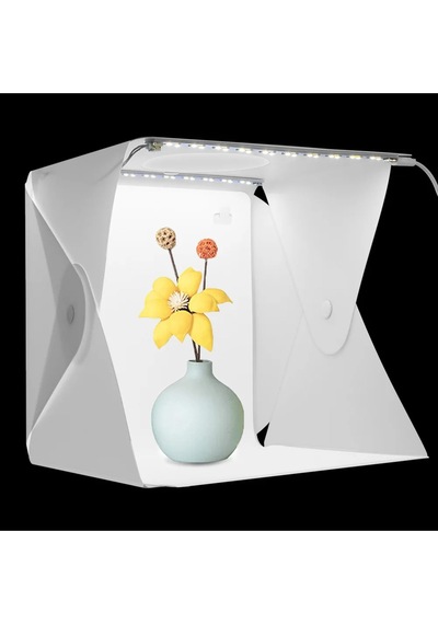 Katlanabilir Mini Fotoğraf Kutusu Işıklı Ürün Çekim Çadırı 40x40x40