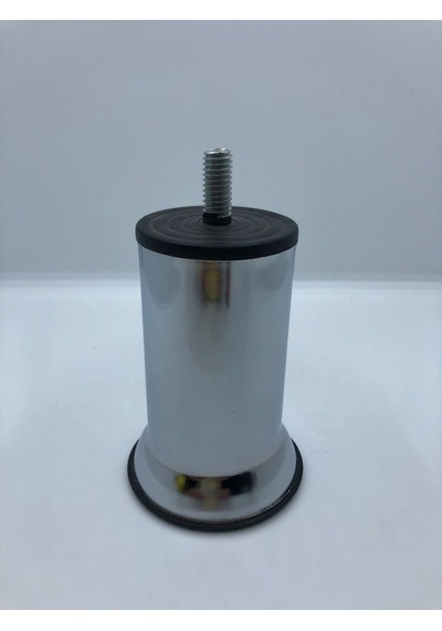 Metal, Krom 10 Cm İnce Diş M8 Vidalı Koltuk,baza,dolap Mobilya Ayağı 4 Adet Krom