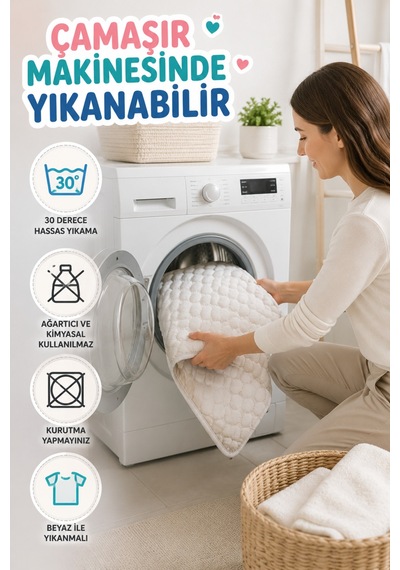 Desert Touch %100 Pamuk Sıvı Geçirmez Kapitoneli 3 Katlı Bebek Çocuk Yatak Koruyucu Alez Beşik Anaokulu Kreş Alezi Beyaz