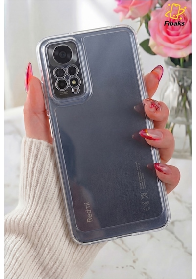 Fibaks Redmi Note 11 Pro/12 Pro 4G Uyumlu Kılıf Şeffaf Kamera Korumalı Renksiz Esnek Süper Silikon Kapak Kilif