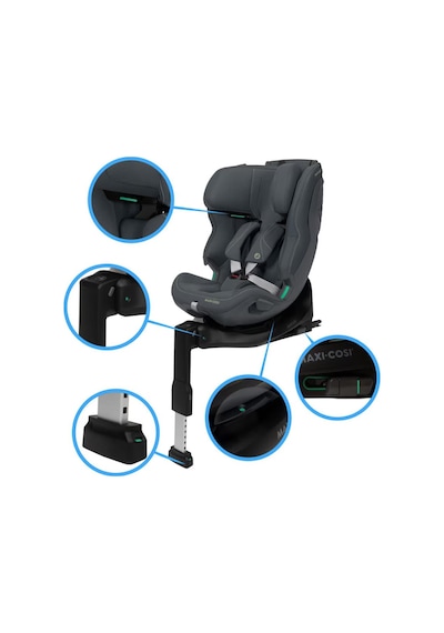 Maxi-cosi Emerald 360 Plus İ-size İsofix'li 360 Dönebilir Yatabilir 0-36 Kg Oto Koltuğu Authentic Graphite