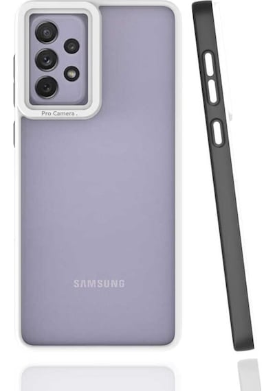 Galaxy A73 Kılıf Zore Mima Kenarları Renkli Silikon Kılıf