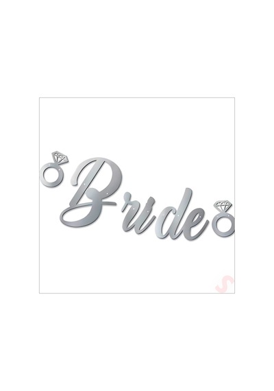 Bride To Be Kaligrafi Banner / Gümüş