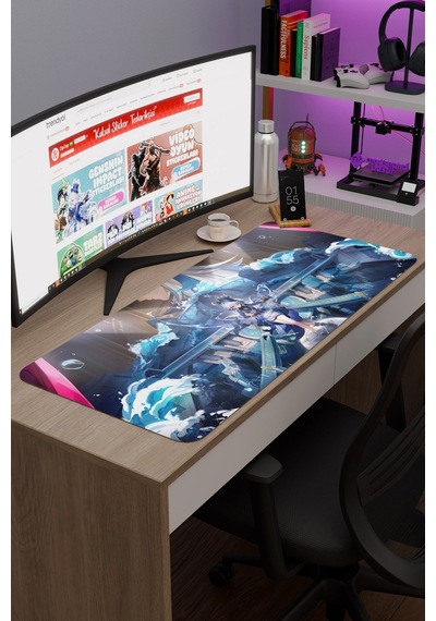 Furina Genshin Impact Anime Gacha V1 - 90x40 Xxl Gaming Mouse Pad Fare Altlığı