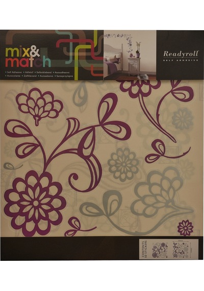 Mix&Match Floral Kendinden Yapışkanlı Dekoratif Duvar Süsü N11.183