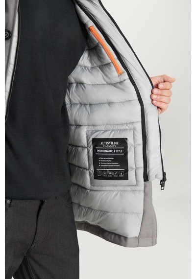 AC&Co / Altınyıldız Classics Erkek Grı Standart Fit Normal Kesim Gömlek Yaka Yan Cepli Kaban Gri AC&Co / Altınyıldız Classics Erkek Grı Standart Fit Normal Kesim Gömlek Yaka Yan Cepli Kaban Gri