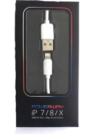 Powerway I Phone 7/8/X 2000 Ma Güç Ve Data Aktarımı Kablosu