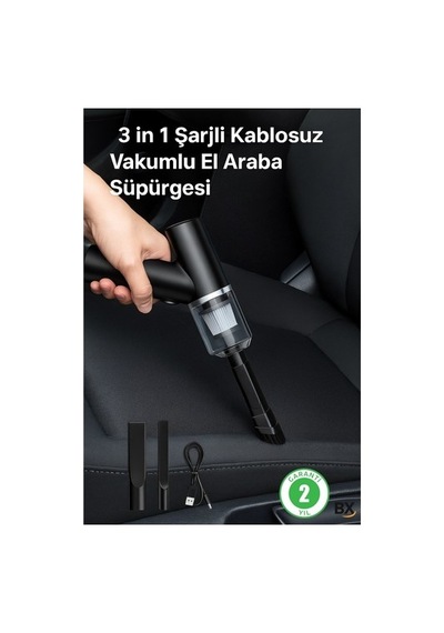 Buğz 3 İn 1 Şarjlı Kablosuz Vakumlu El Araba Süpürgesi Araç Ev Ofis Süpürgesi Cn