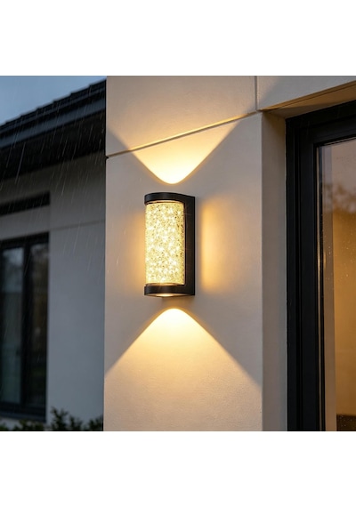 Dış Mekan Led Duvar Lambası Ip65 Su Geçirmez Alüminyum Duvar Aydınlatması Modern Yukarı Ve Aşağı Duvar Aydınlatması Teras Bahçe Koridor Merdiven İçin Kapalı/dış Mekan Duvar Lambası Kare, Sıcak
