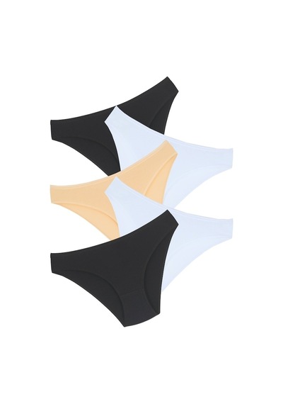New Lilla 1001 Kadın 5'Lı Günlük Slip Külot (549351481) Çok Renkli