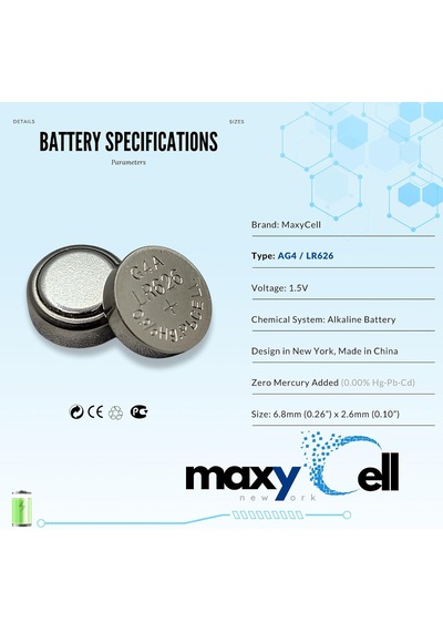 Lexroo 12 Adet Ag4 Lr626 Alkalin Düğme Pil 1,5v Saatler, Oyuncaklar, Araç Kumandaları